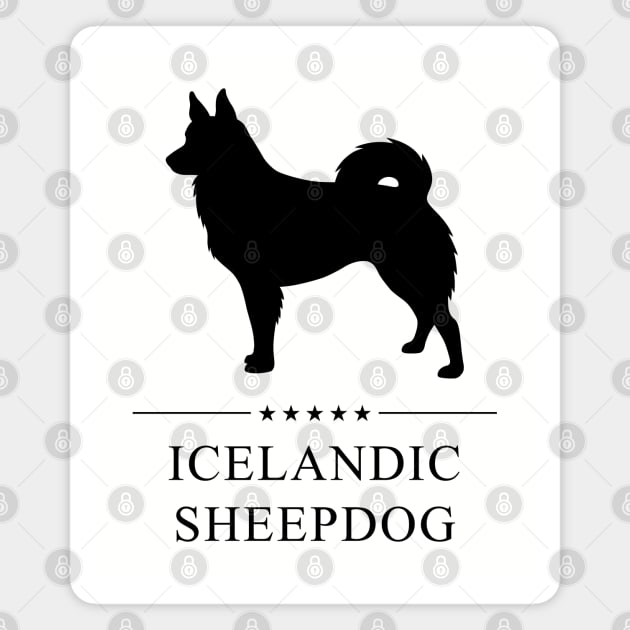 Icelandic Sheepdog Black Silhouette Magnet by millersye